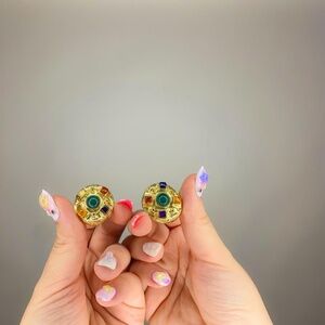 1980’s vintage costume colorful earrings